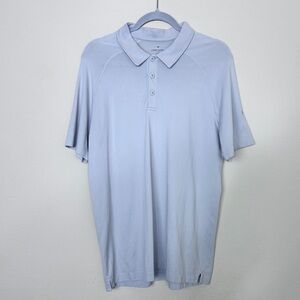 FABLETICS Cotten Blend Men’s Large Grey Short Sleeve Polo